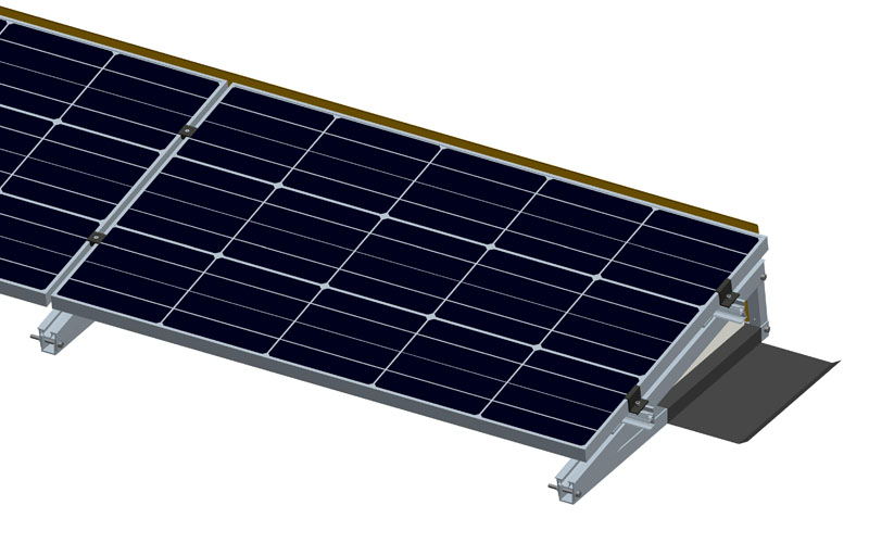 Non-penetrating Ballast Solar Racking