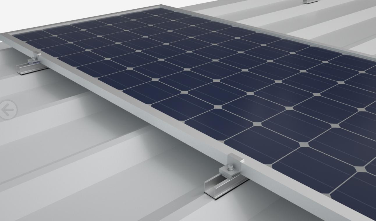 railless metal roof mounting system