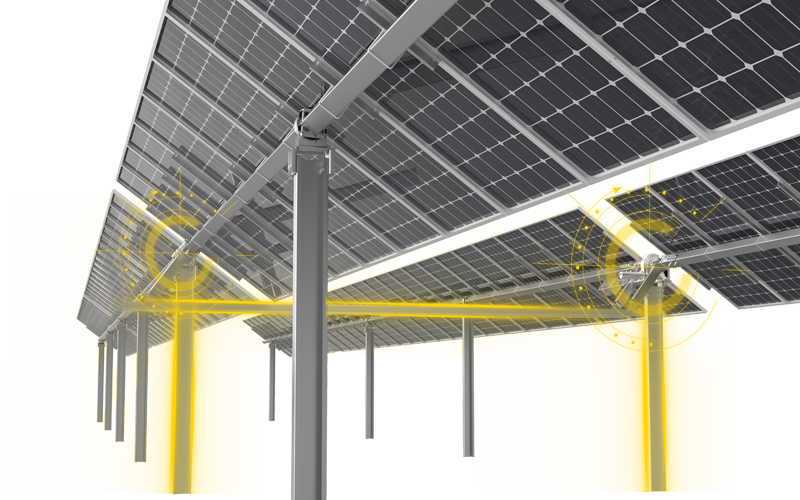 Single axis solar tracking system